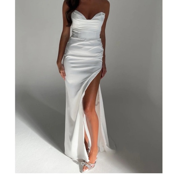 Meshki Dresses & Skirts - Meshki Marilyn Corset white gown | Wedding dress, rehearsal dinner, meshki dress